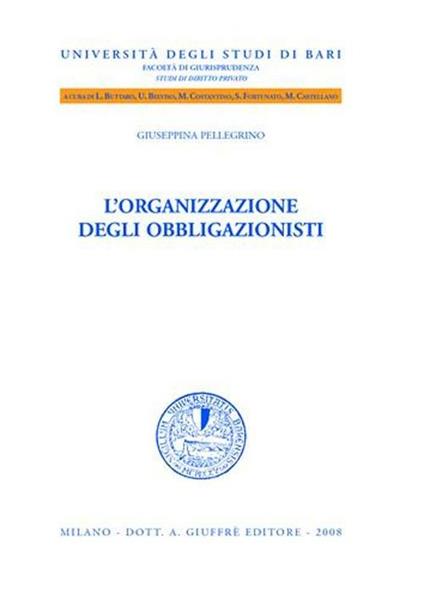 L' organizzazione degli obbligazionisti - Giuseppina Pellegrino - copertina