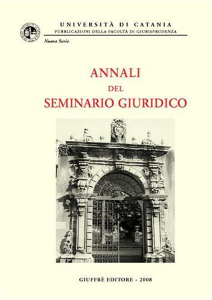 Annali del seminario giuridico (2006-2007). Vol. 3 - copertina
