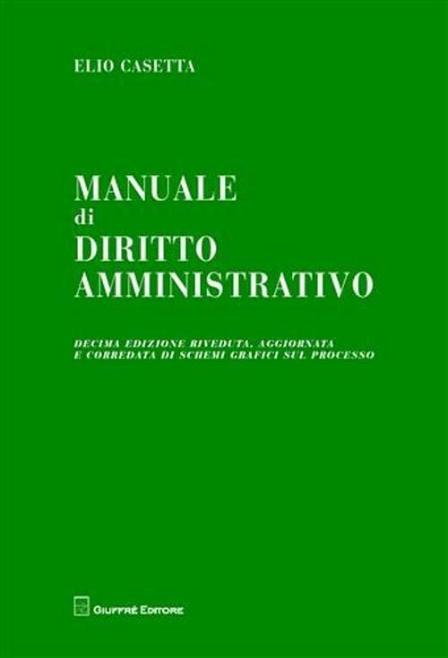Manuale di diritto amministrativo - Elio Casetta - copertina