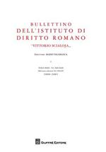 Bullettino dell'Istituto di diritto romano «Vittorio Scialoja»