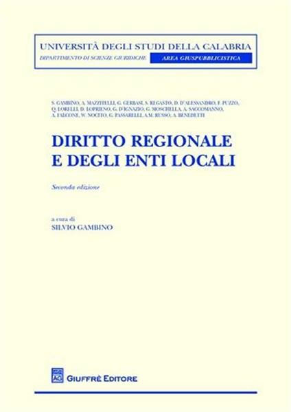 Diritto regionale e degli enti locali - copertina
