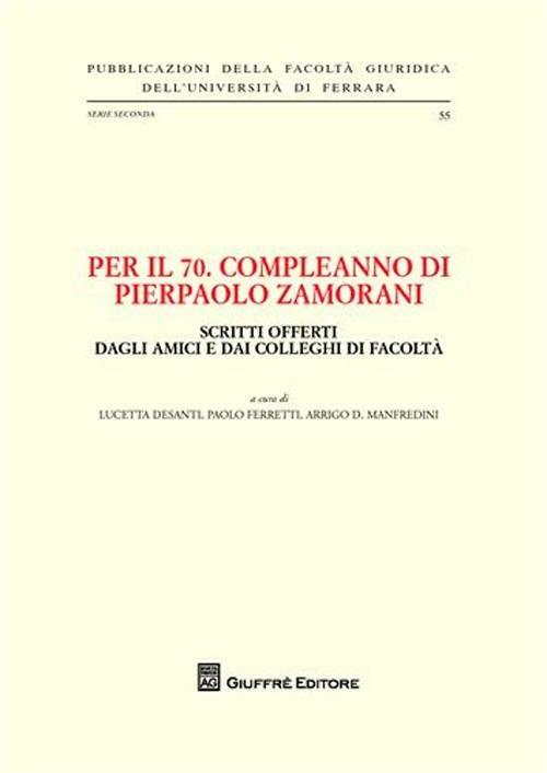 Per il 70° compleanno di Pierpaolo Zamorani - copertina