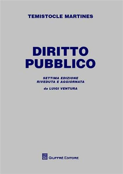 Diritto pubblico - Temistocle Martines - copertina
