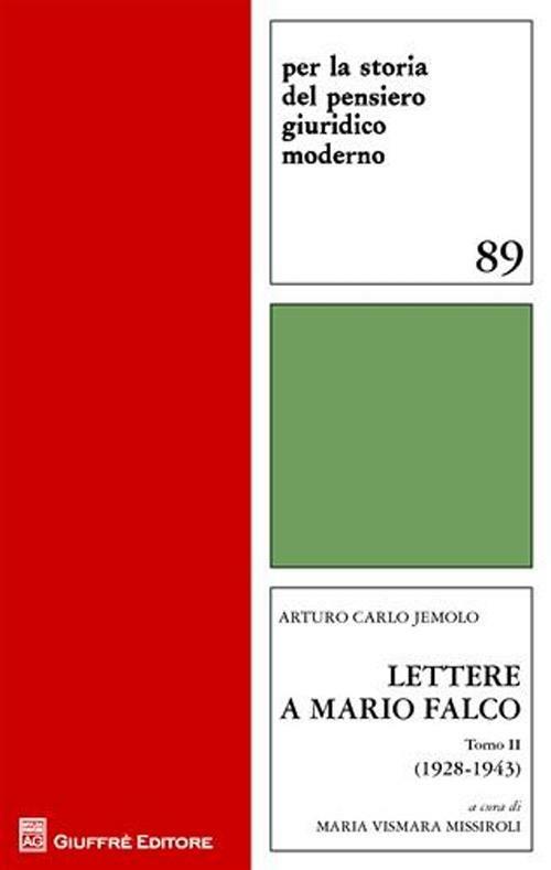 Lettere di Mario Falco. Vol. 2: (1928-1934). - Arturo Carlo Jemolo - copertina