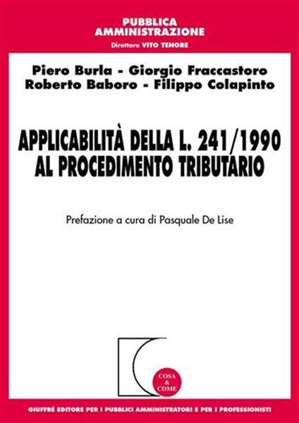 L' applicabilità della L.241/1990 al procedimento tributario - copertina