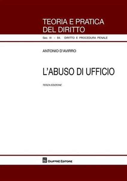 L' abuso di ufficio - Antonio D'Avirro - copertina
