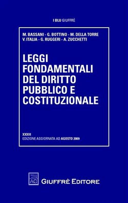 Leggi fondamentali del diritto pubblico e costituzionale - copertina