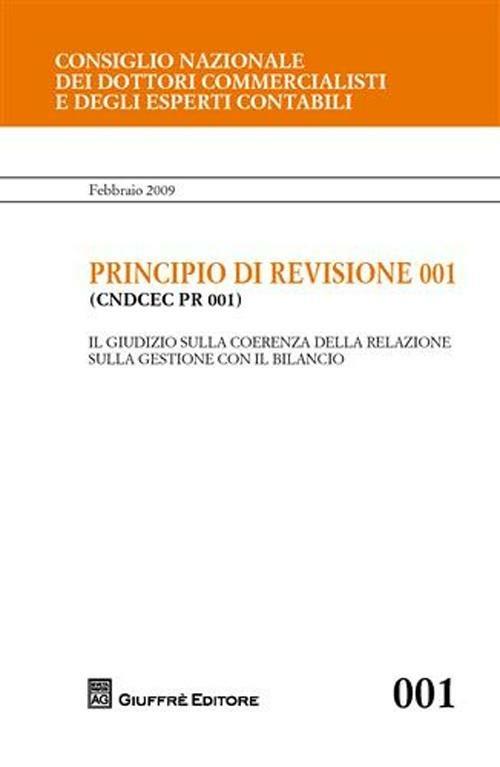 Principio di revisione. Documento 001. Il giudizio sulla coerenza della relazione sulla gestione con il bilancio - copertina