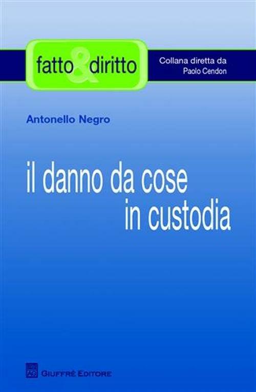 Il danno da cose in custodia - Antonello Negro - copertina