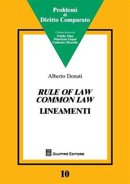 Rule of law common law. Lineamenti - Alberto Donati - copertina