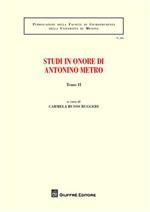 Studi in onore di Antonino Metro