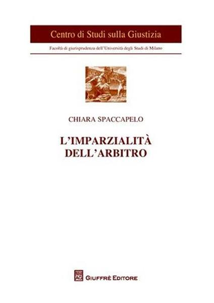 L' imparzialità dell'arbitro - Chiara Spaccapelo - copertina