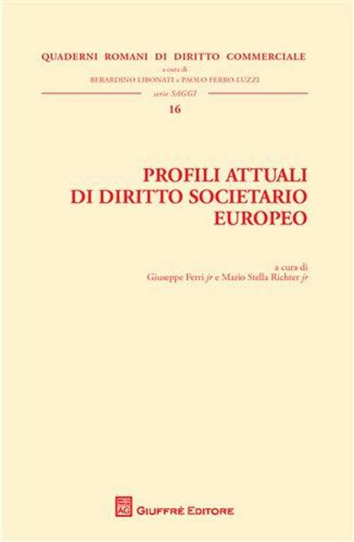 Profili attuali di diritto societario europeo - copertina