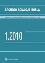 Archivio Scialoja-Bolla (2010). Vol. 1