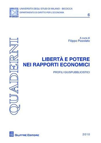 Libertà e potere nei rapporti economici. Profili giuspubblicisti - copertina