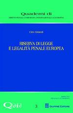 Riserva di legge e legalità penale europea