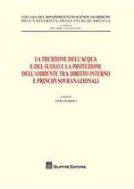 La fruizione dell'acqua e del suolo e la protezione dell'ambiente tra diritto interno e principi sovranazionali