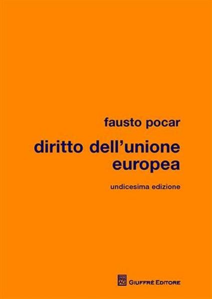 Diritto dell'Unione Europea - Fausto Pocar - copertina