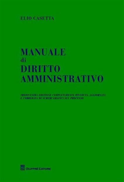 Manuale di diritto amministrativo - Elio Casetta - copertina