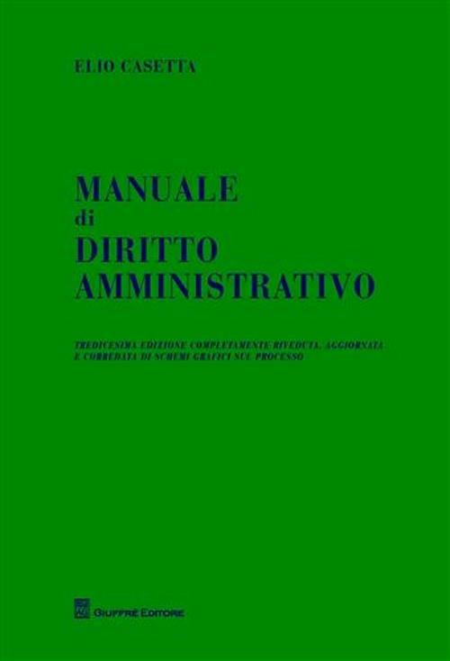 Manuale di diritto amministrativo - Elio Casetta - copertina
