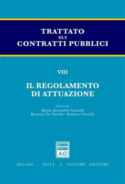 Trattato sui contratti pubblici. Vol. 8 - copertina