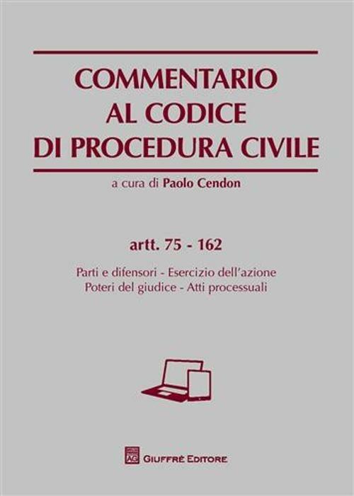 Commentario al codice di procedura civile. Artt. 75-162 - copertina