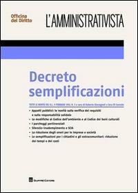 Decreto semplificazioni - Roberto Giovagnoli,Sara Di Cunzolo - copertina