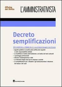 Decreto semplificazioni - Roberto Giovagnoli,Sara Di Cunzolo - copertina