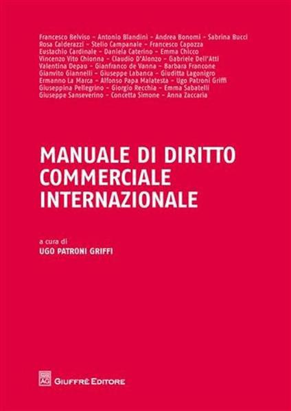 Manuale di diritto commerciale internazionale - copertina