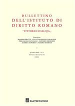 Bullettino dell'Istituto di diritto romano «Vittorio Scialoja». Vol. 1