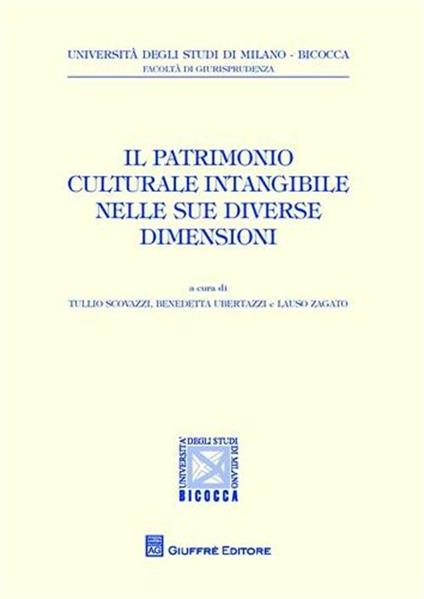 Il patrimonio culturale intangibile nelle sue diverse dimensioni - Benedetta Ubertazzi - copertina