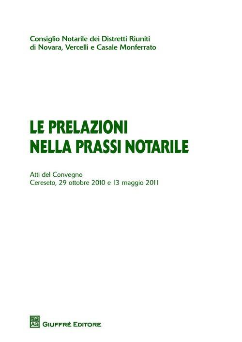 Le prelazioni nella prassi notarile - copertina