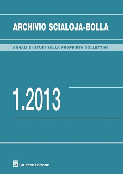 Archivio Scialoja-Bolla (2013). Vol. 1 - copertina