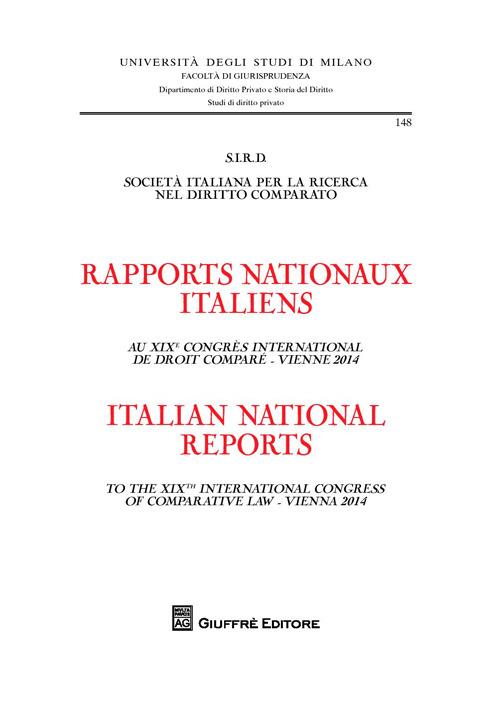 S.I.R.D. società italiana per la ricerca nel diritto comparato (Vienna 2014). Ediz. italiana, inglese e francese - copertina