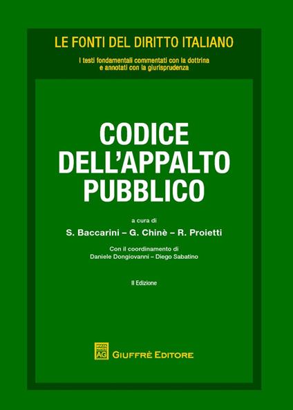 Codice dell'appalto pubblico - copertina