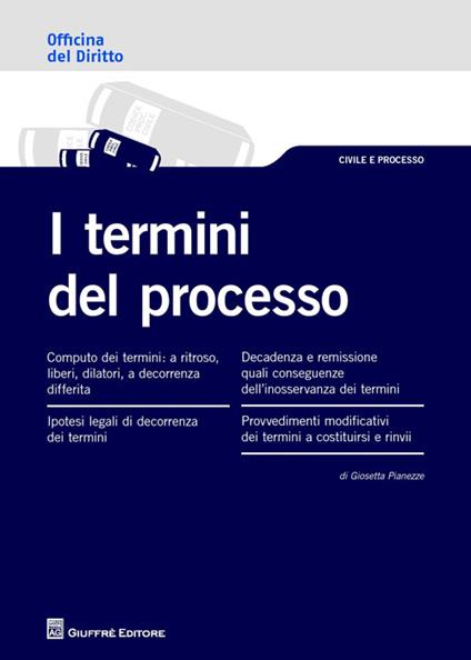 I termini del processo - Giosetta Pianezze - copertina