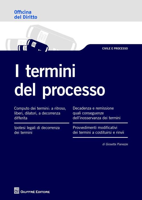 I termini del processo - Giosetta Pianezze - copertina