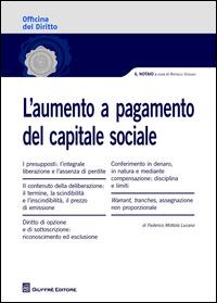L' aumento a pagamento del capitale sociale - Federico Mottola Lucano - copertina
