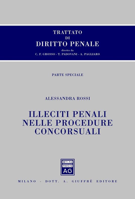 Trattato di diritto penale. Parte speciale. Illeciti penali nelle procedure concorsuali - Alessandra Rossi - copertina