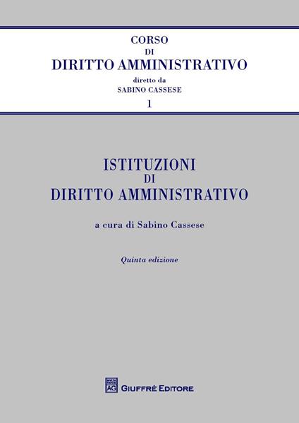 Istituzioni di diritto amministrativo - copertina