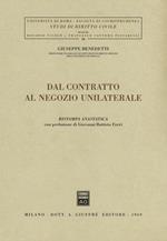 Dal contratto al negozio unilaterale
