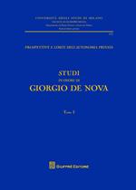 Studi in onore di Giorgio De Nova