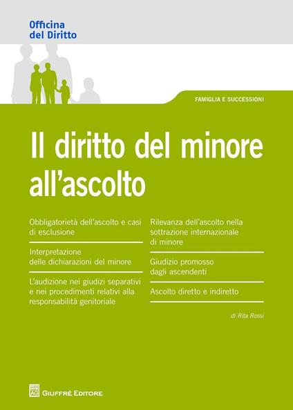 Il diritto del minore all'ascolto - Rita Rossi - copertina