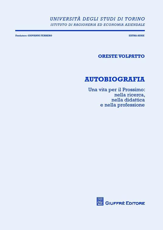 Autobiografia - Oreste Volpatto - copertina