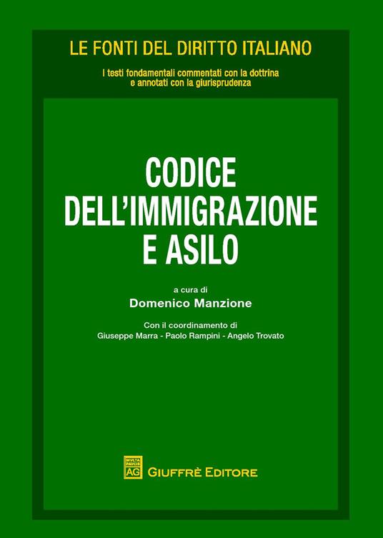 Codice dell'immigrazione e asilo - copertina