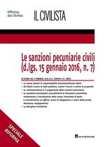 Le sanzioni pecuniarie civili (D.lgs.15 gennaio 2016, n.7)