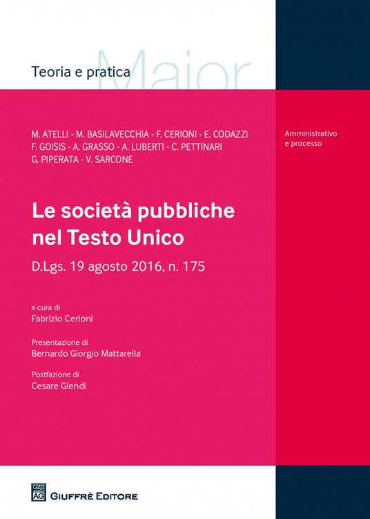 Le società pubbliche - copertina
