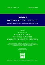 Codice di procedura penale. Rassegna di giurisprudenza e di dottrina (2017). Vol. 10: Parte speciale. Giudice di pace, processo minorile, mandato di arresto europeo.