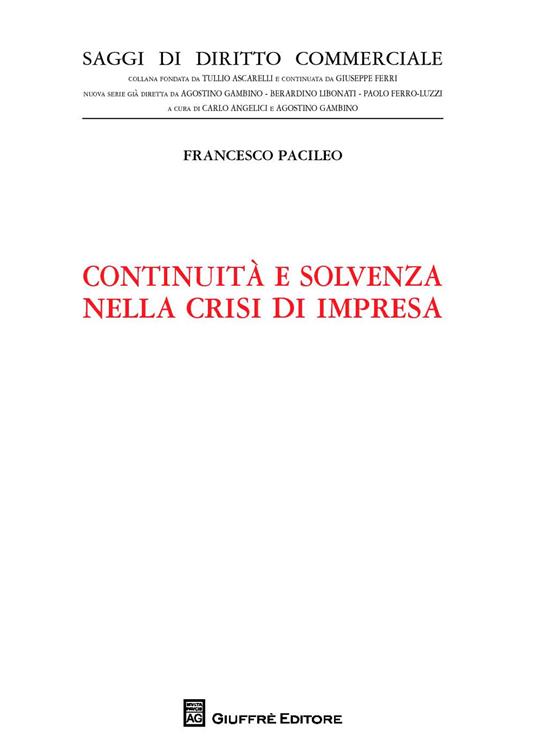 Continuità e solvenza nella crisi di impresa - copertina