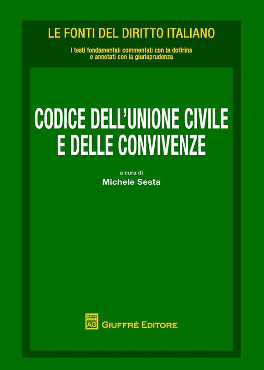 Codice della unioni civili e delle convivenze - copertina